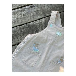 Kimbaloo Shortalls Overalls Linen Cotton Bunnies 12M Easter Pastel